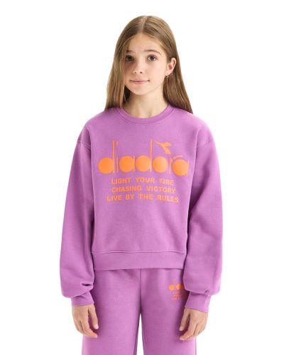 Felpa Diadora Bambine e ragazze Lilla - Autunno/Inverno