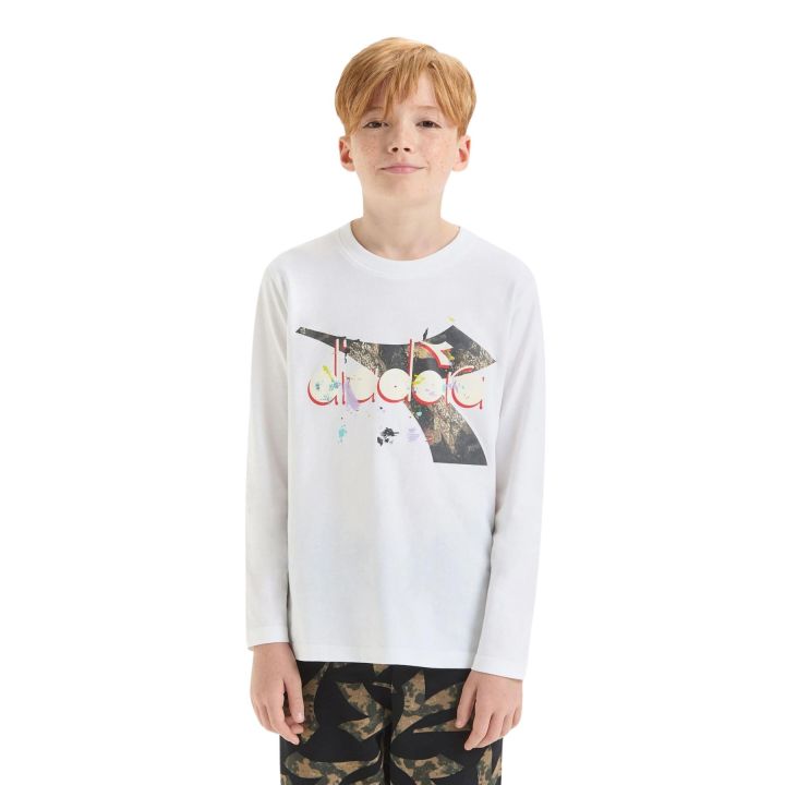 T-shirt Diadora Bambini e ragazzi Bianco - Primavera/Estate
