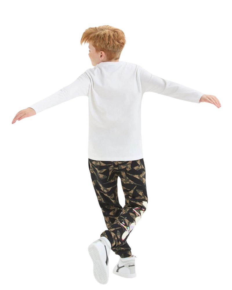 T-shirt Diadora Bambini e ragazzi Bianco - Primavera/Estate