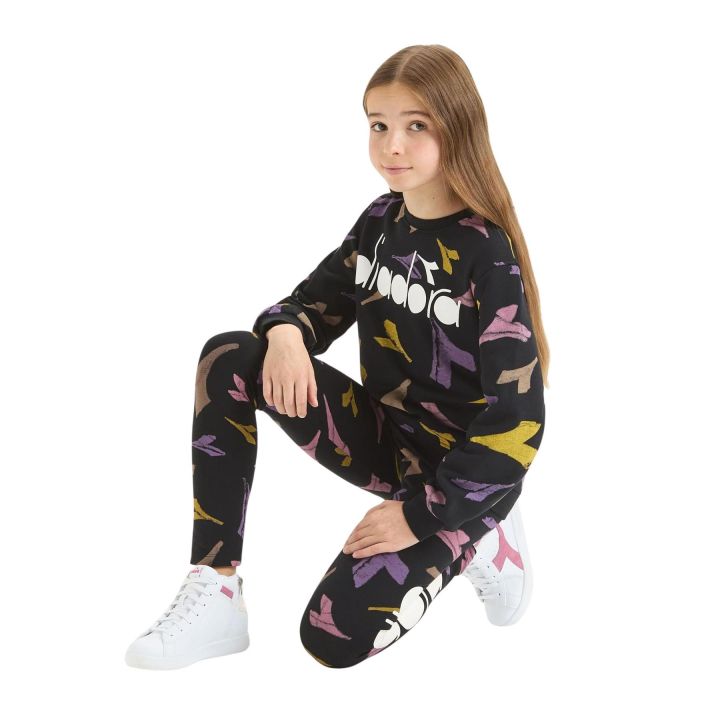 Felpa Diadora Bambine e ragazze Nero - Autunno/Inverno