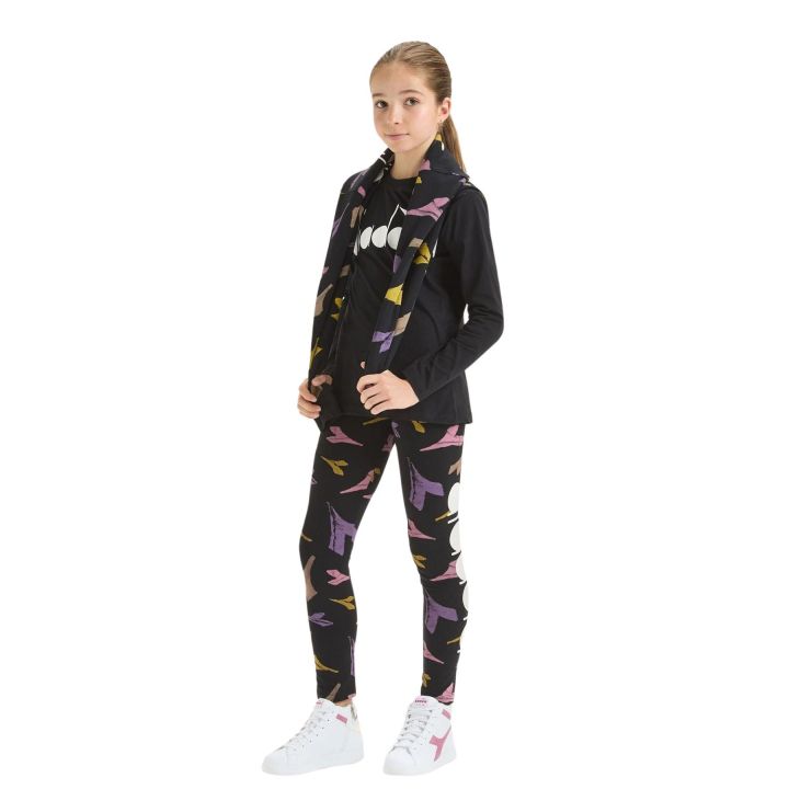 Leggings Diadora Bambine e ragazze Nero - Autunno/Inverno