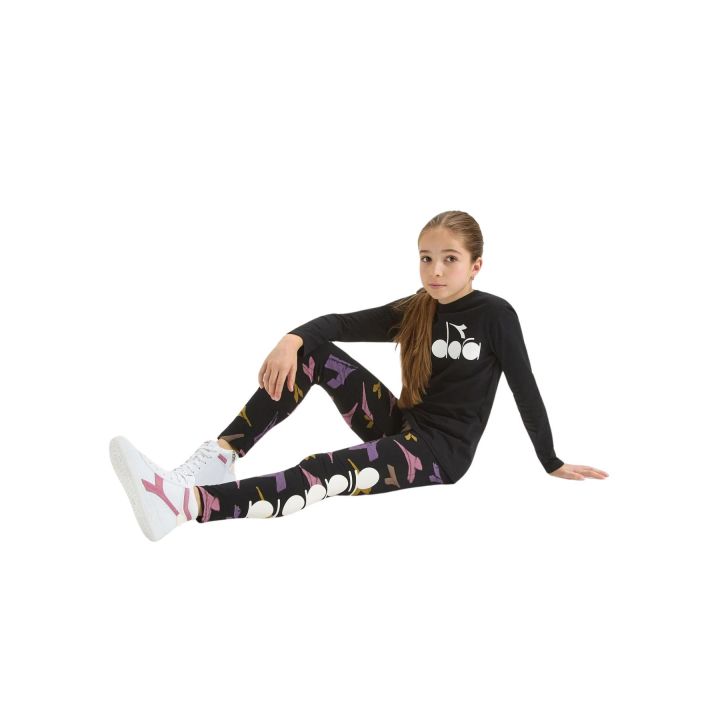 Leggings Diadora Bambine e ragazze Nero - Autunno/Inverno