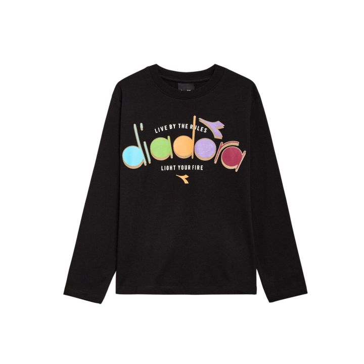 T-shirt Diadora Bambini e ragazzi Nero