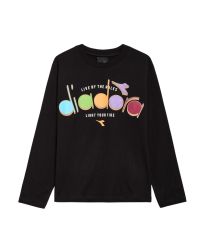 T-shirt Diadora Bambini e ragazzi Nero