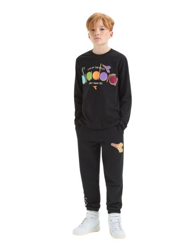 Diadora - T-shirt - Bambini e ragazzi - F3DU8TH013-T-SHIRT-LUNGA-NERO