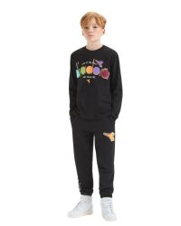 Diadora - T-shirt - Bambini e ragazzi - F3DU8TH013-T-SHIRT-LUNGA-NERO