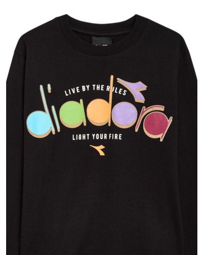 Diadora - T-shirt - Bambini e ragazzi - F3DU8TH013-T-SHIRT-LUNGA-NERO