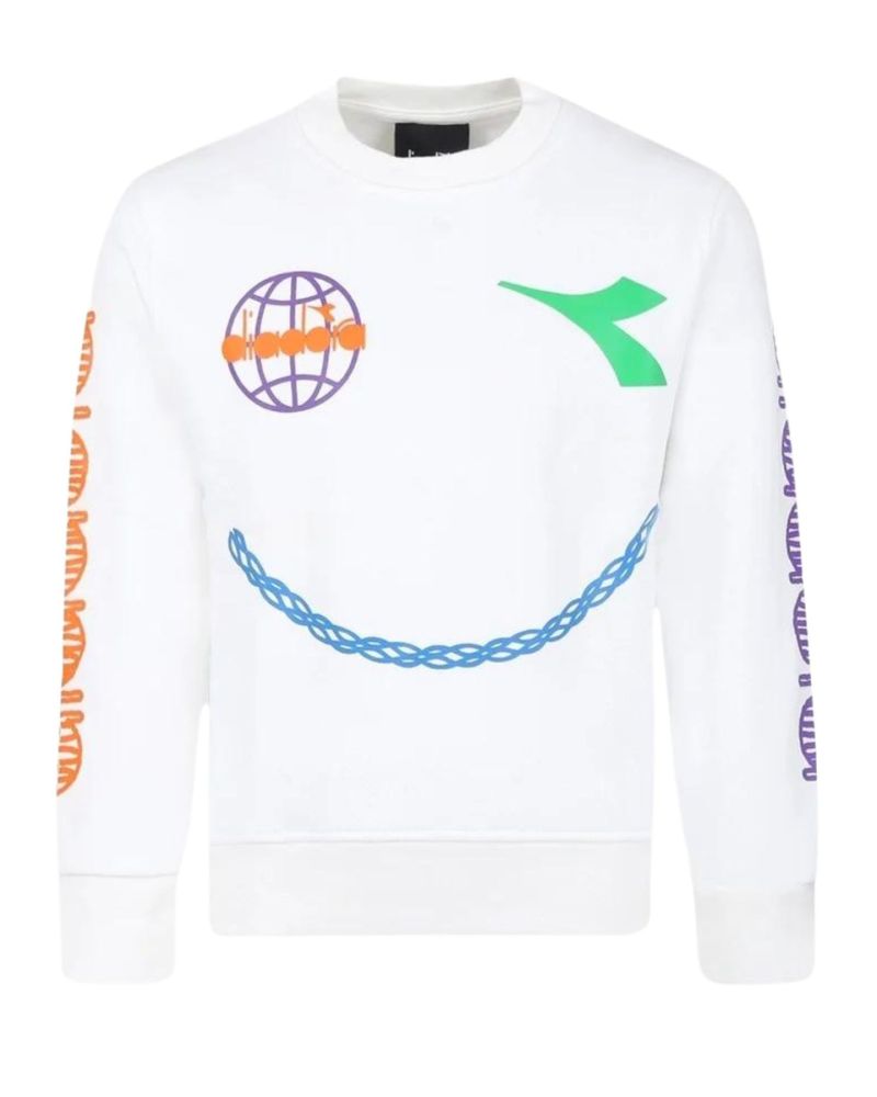 Felpa Diadora Bambini e ragazzi Latte