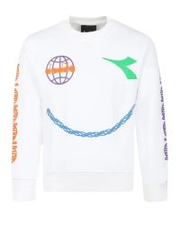 Felpa Diadora Bambini e ragazzi Latte