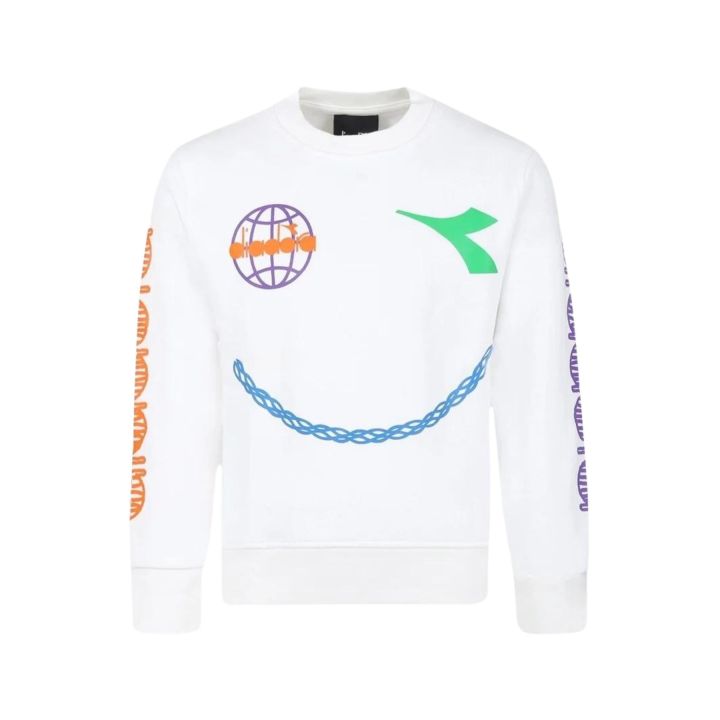 Felpa Diadora Bambini e ragazzi Latte - Autunno/Inverno