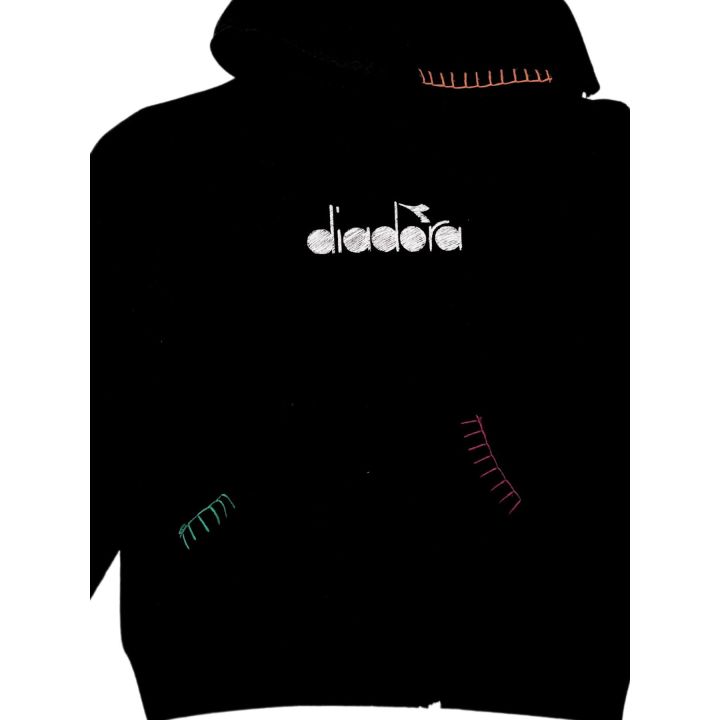 Felpa Diadora Bambini e ragazzi Nero - Autunno/Inverno