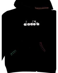 Diadora - Felpa - Bambini e ragazzi - F3DIJGHS098-FELPA-CAPPUCCIO-NERO