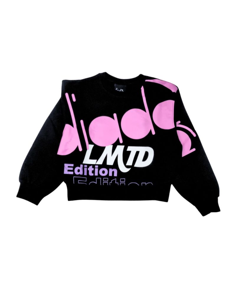 Felpa Diadora Bambine e ragazze Nero