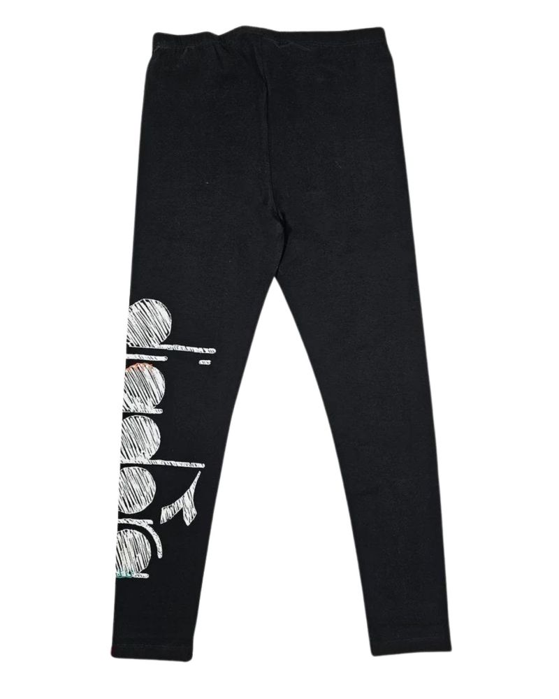 Leggings Diadora Bambine e ragazze Nero