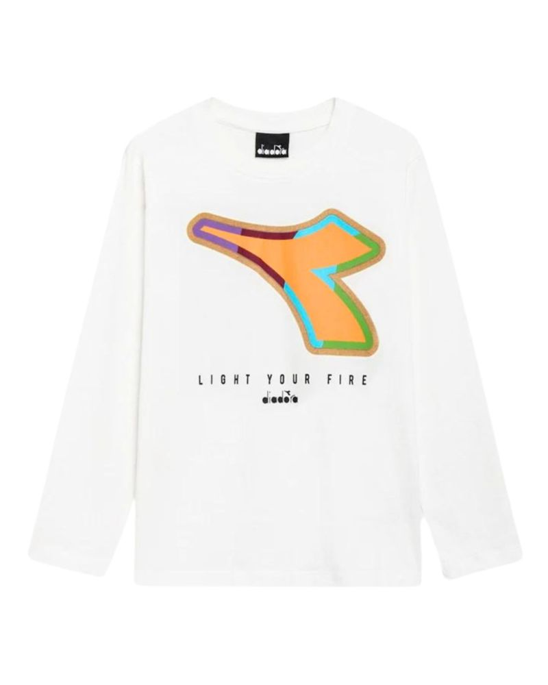 T-shirt Diadora Bambini e ragazzi Latte