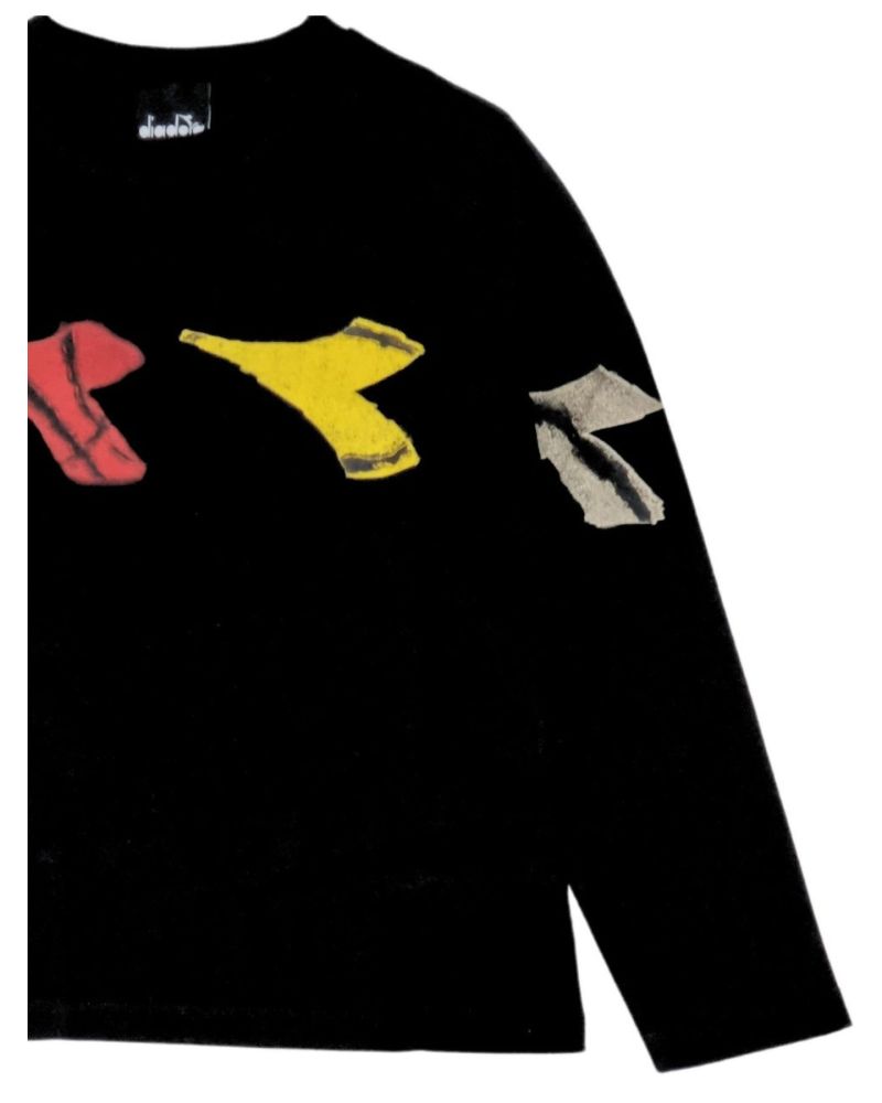 T-shirt Diadora Bambini e ragazzi Nero - Primavera/Estate