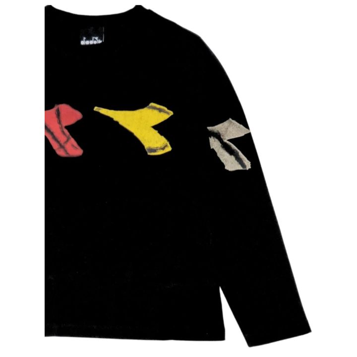 T-shirt Diadora Bambini e ragazzi Nero - Primavera/Estate