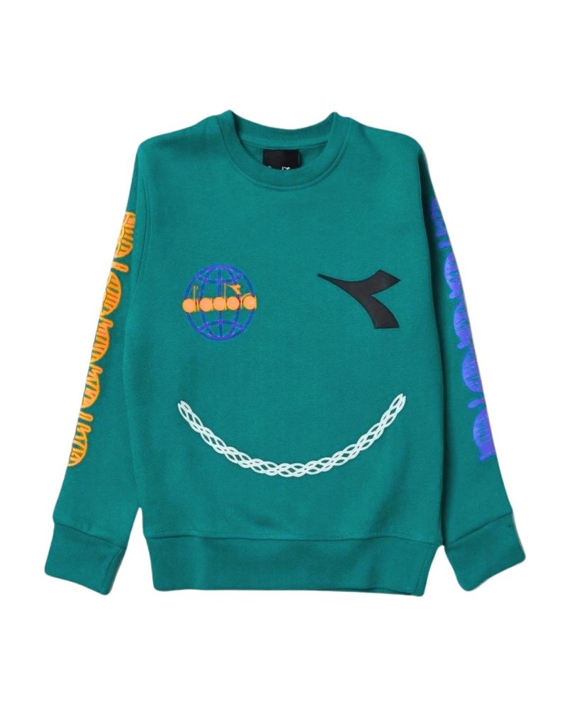Felpa Diadora Bambini e ragazzi Verde