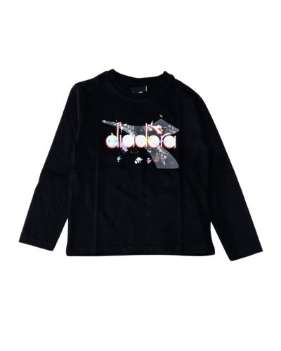T-shirt Diadora Bambini e ragazzi Nero