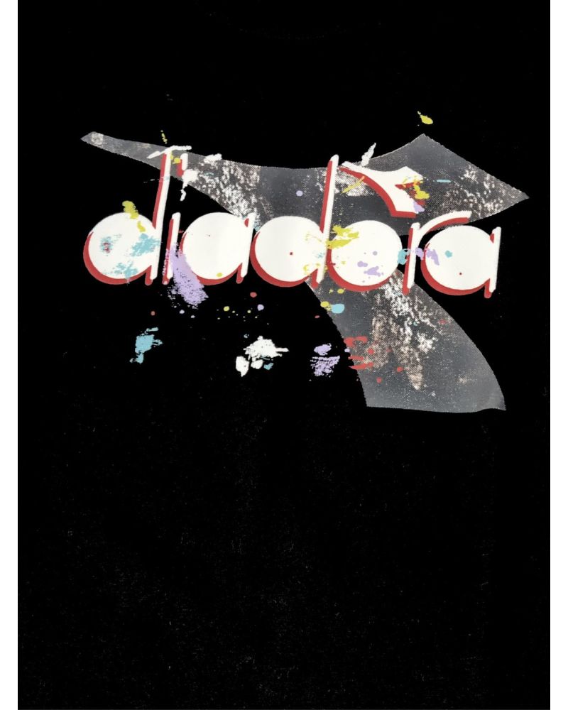 T-shirt Diadora Bambini e ragazzi Nero - Primavera/Estate