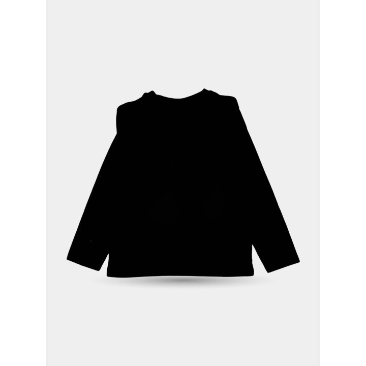 T-shirt Diadora nera da bambino vista da dietro