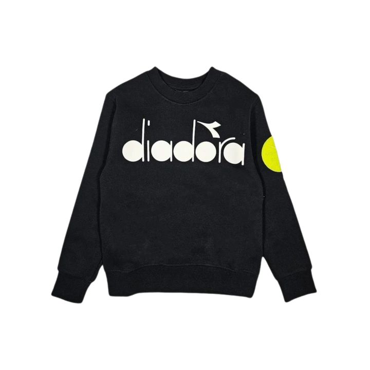 T-shirt Diadora Nero Bambini E Ragazzi | Tamaiti