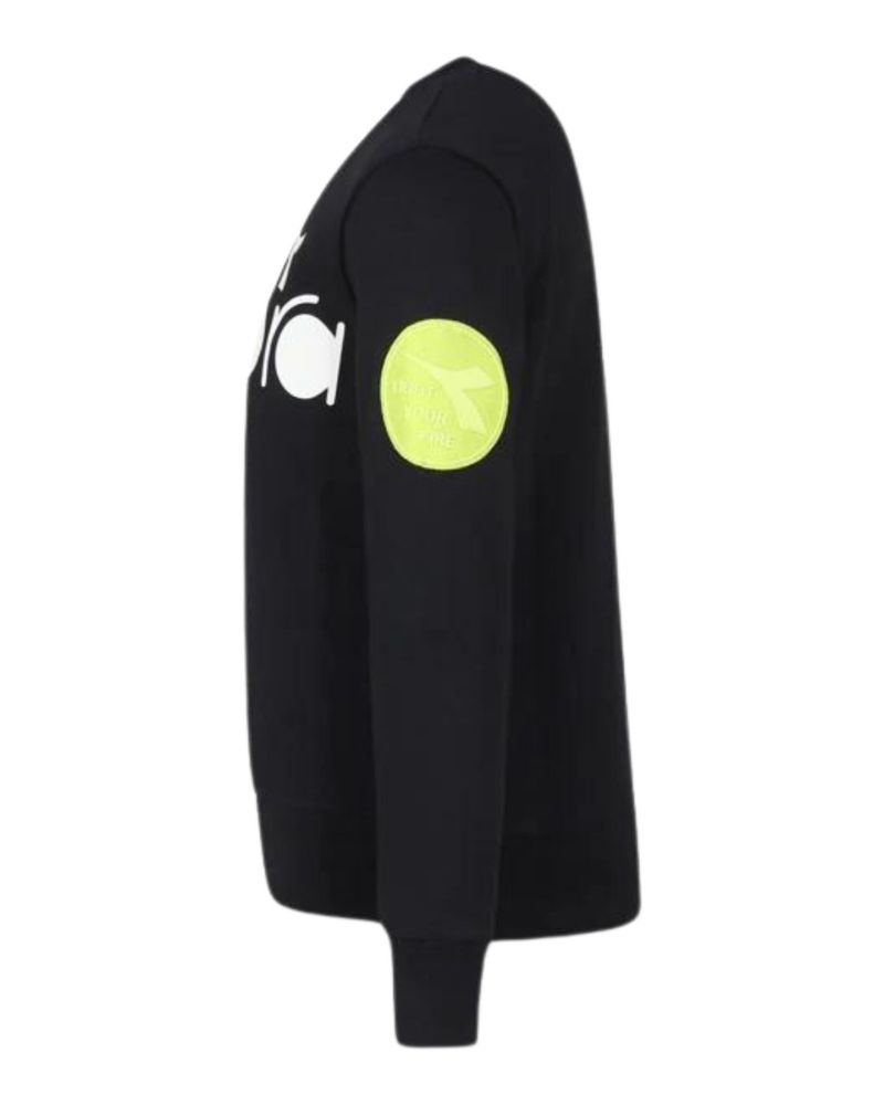 T-shirt Diadora Bambini e ragazzi Nero - Primavera/Estate