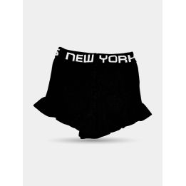 Pantaloncini Marc Ellis bambina neri effetto gonnellina con scritta New York