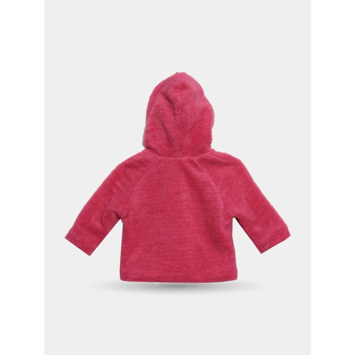 Retro del cappotto FUN&FUN rosa con cappuccio