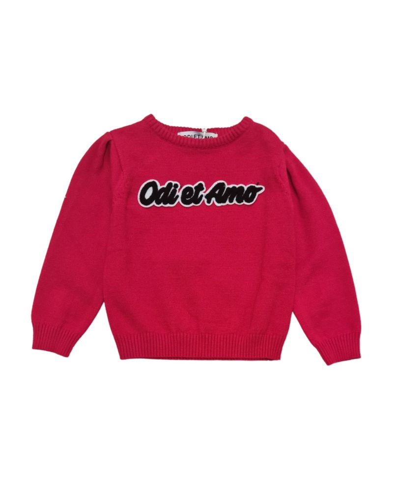 Maglione ODIETAMO Bimba Rosso
