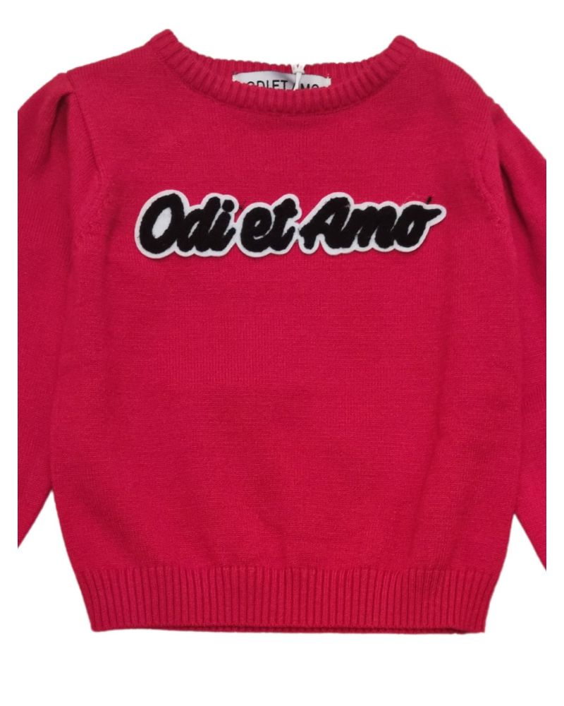 Maglione ODIETAMO Bimba Rosso - Autunno/Inverno