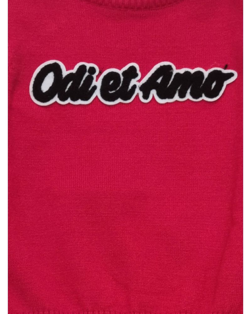 Maglione ODIETAMO Bimba Rosso - Autunno/Inverno