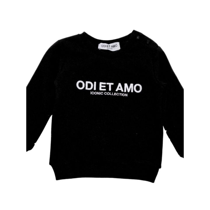 Felpa Odietamo Nero Bimba | Tamaiti