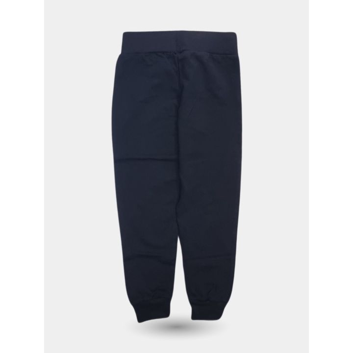 Retro del pantalone nero della tuta Kappa da bambina