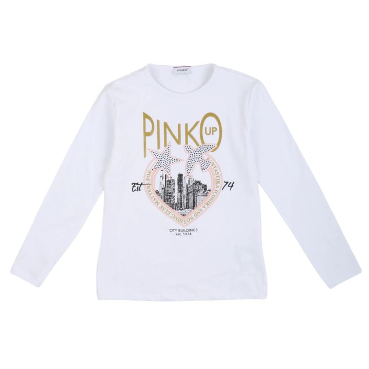T-shirt Pinko Bianco Bambine E Ragazze | Tamaiti