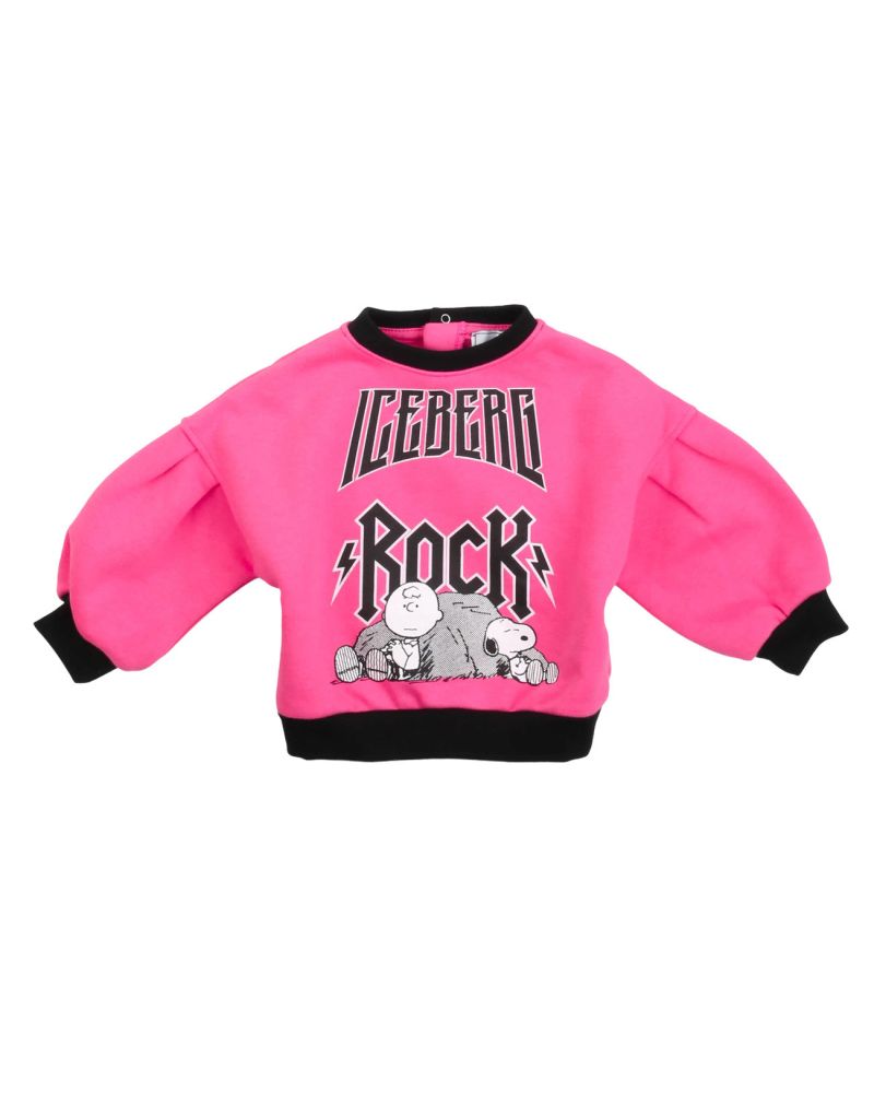 Felpa Iceberg Neonata Rosa