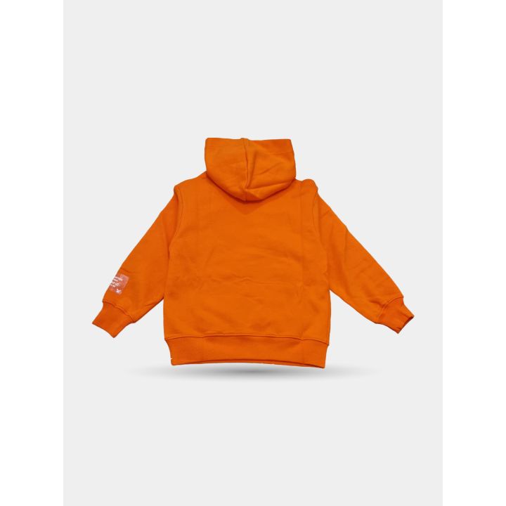 Retro della felpa arancione MSGM con cappuccio