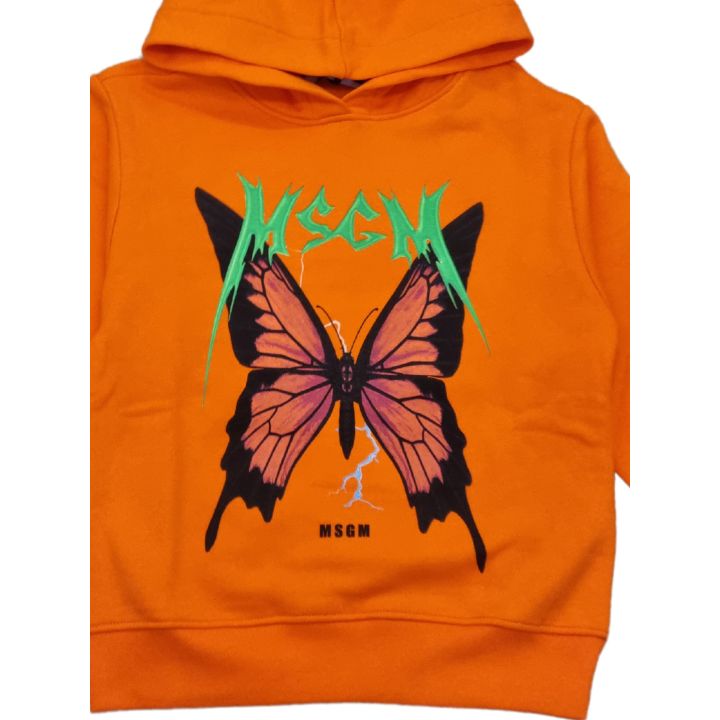Felpa Msgm Arancione Bambine E Ragazze | Tamaiti