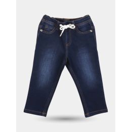 Jeans John Richmond blu scuro con coulisse bianca, vista frontale