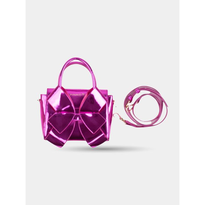 Borsa Pinko fucsia con la tracolla regolabile staccata