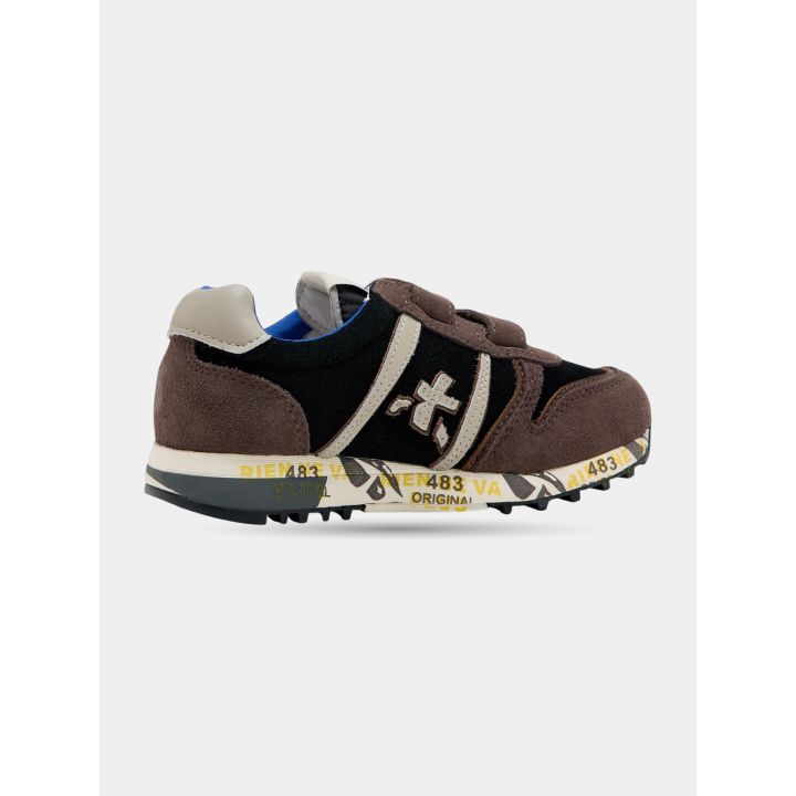 Sneakers Premiata marroni e nere, lato interno