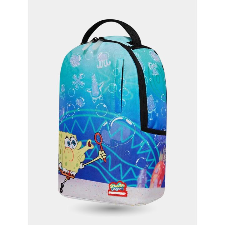 Zaino Sprayground SpongeBob visto di tre quarti dall'altro lato