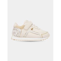 Sneakers Michael Kors bianche da bambina vista laterale con strappo