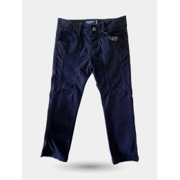 Pantaloni Jeckerson blu scuro da bambino vista frontale con toppe