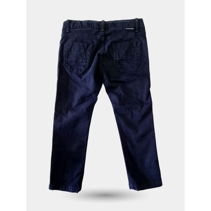 Retro dei pantaloni Jeckerson blu scuro con tasche applicate