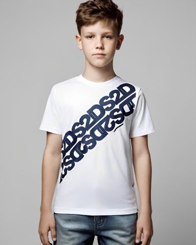 T-shirt DS2 Bambino Bianco