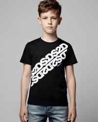 T-shirt DS2 Bambino Nero