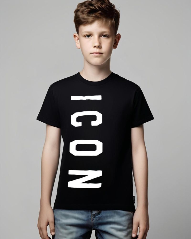 T-shirt ICON Bambino Nero