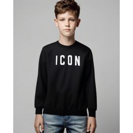 Felpa ICON Bambino Nero