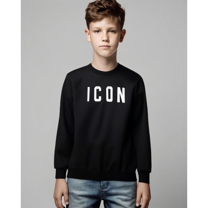 Felpa ICON Bambino Nero